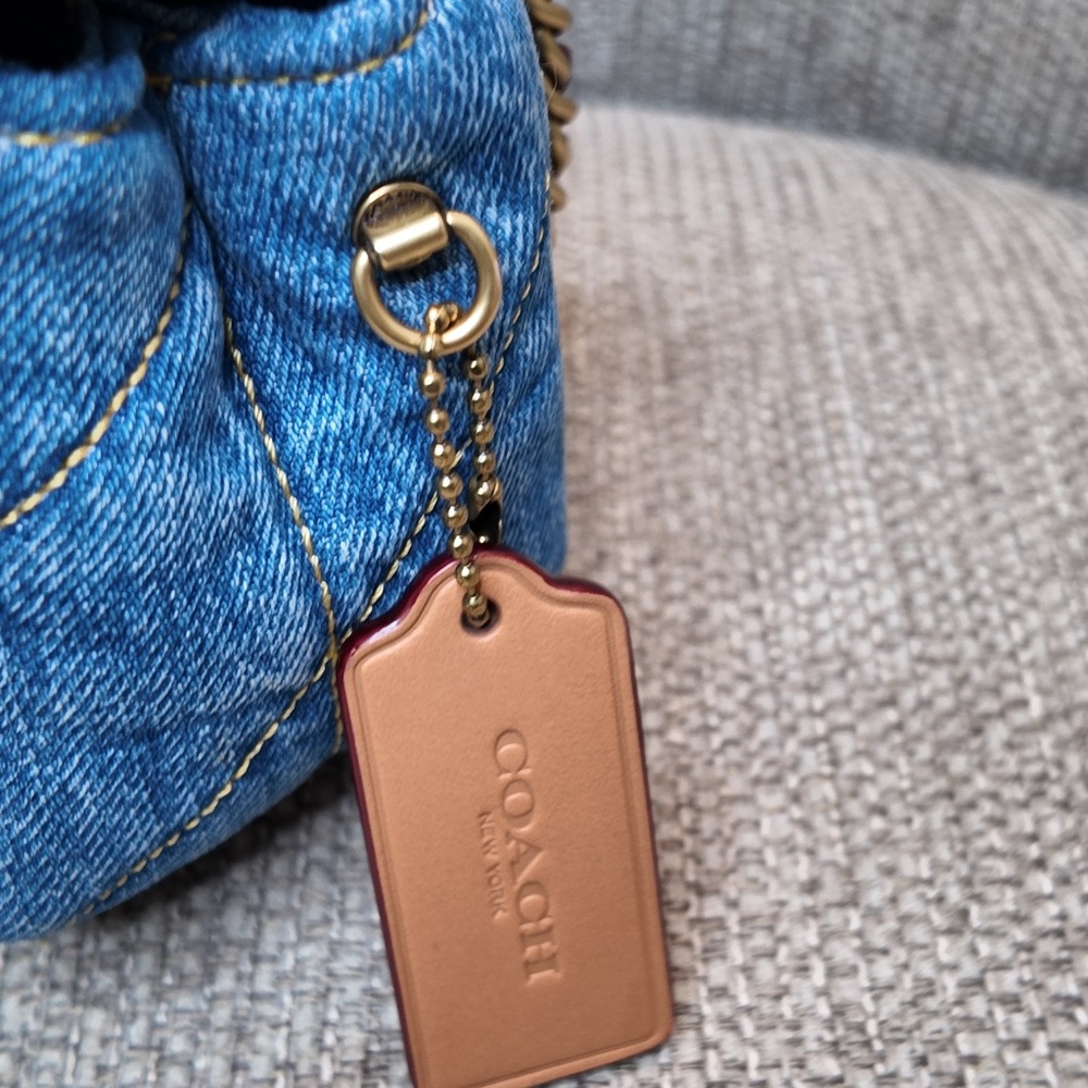 Quilted Denim Pillow Tabby Shoulder Bag - Picture 5 of 6